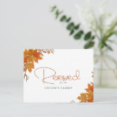 Postale Carte de réservation Boho Chic Mariage de automne (Debout devant)