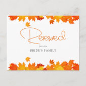 Postale Carte de réservation Boho Chic Mariage de automne (Devant)