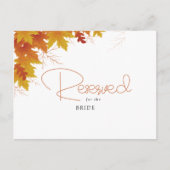 Postale Carte de réservation Boho Chic Mariage de automne (Devant)