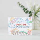 Postale Carte de retour à l'école (Debout devant)