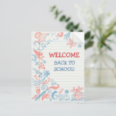 Postale Carte de retour à l'école (Debout devant)