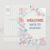 Postale Carte de retour à l'école (Devant / Derrière)