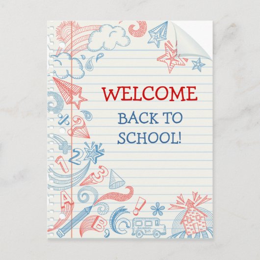 Postale Carte de retour à l'école (Devant)