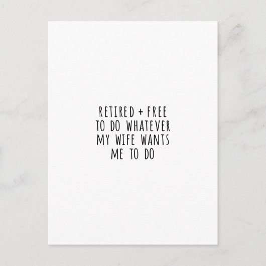 Postale Carte de retrait amusante (Devant)