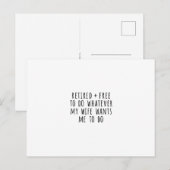 Postale Carte de retrait amusante (Devant / Derrière)