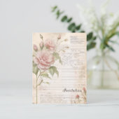 Postale carte de rétro florale (Debout devant)