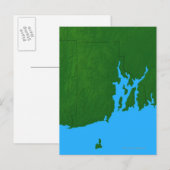 Postale Carte de Rhode Island (Devant / Derrière)