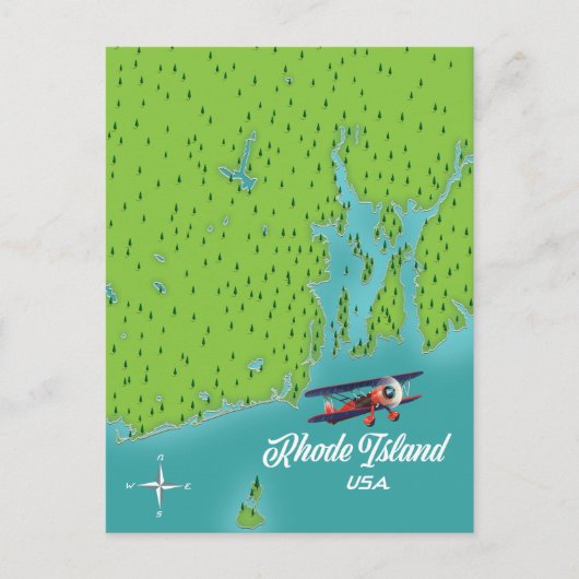 Postale carte de Rhode Island États-Unis (Devant)