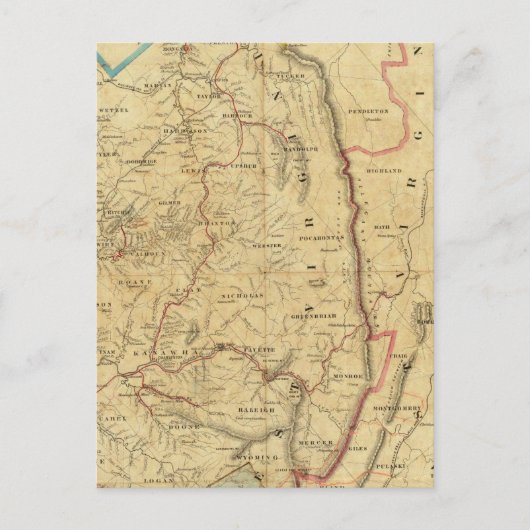 Postale Carte de Richardson de la Virginie-Occidentale (Devant)