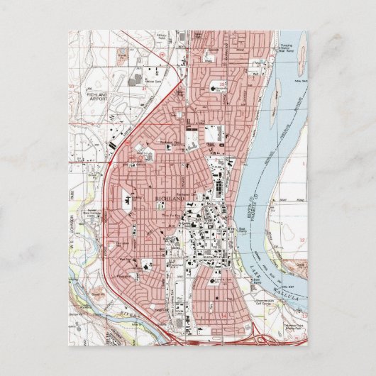 Postale Carte de Richland Washington (1992) (Devant)