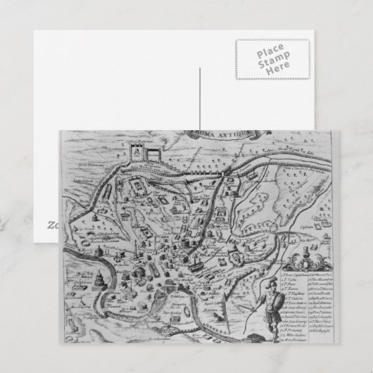 Postale Carte de Rome antique (Devant / Derrière)