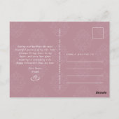 Postale Carte de Saint-Valentin à motif damassé élégant cl (Dos)