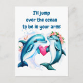 Postale Carte de Saint-Valentin de mignonne Amour (Devant)