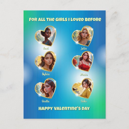 Postale Carte de Saint Valentin pour un Bachelorette (Devant)