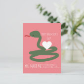 Postale Carte de Saint-Valentin serpent Sssssss Amour (Debout devant)