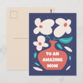 Postale CARTE DE SALUT DE LA FÊTE DE LA MÈRE customisée (Devant / Derrière)