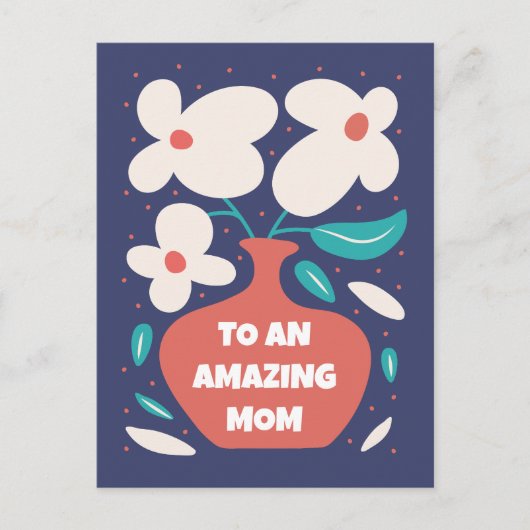 Postale CARTE DE SALUT DE LA FÊTE DE LA MÈRE customisée (Devant)