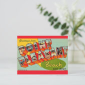 Postale Carte de salutations de Point Pleasant Beach NJ (Debout devant)