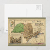 Postale Carte de São Paulo, Brésil (1886) (Devant / Derrière)