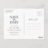 Postale Carte de sauvegarde de date Boho White (Dos)