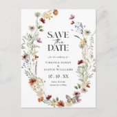 Postale Carte de sauvegarde de date Boho White (Devant)