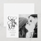 Postale Carte de sauvegarde de date de photo de script (Devant / Derrière)