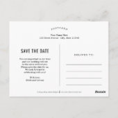 Postale Carte de sauvegarde de date éditable COULEUR pour (Dos)