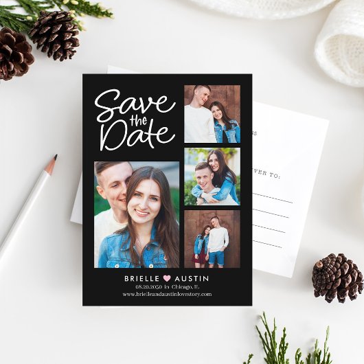 Postale Carte de sauvegarde de date éditable COULEUR pour