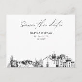 Postale Carte de sauvegarde de date élégante pour mariage (Devant)