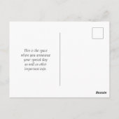 Postale Carte de sauvegarde de la date (Dos)