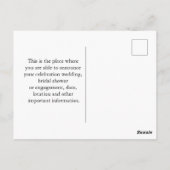 Postale Carte de sauvegarde de la date (Dos)