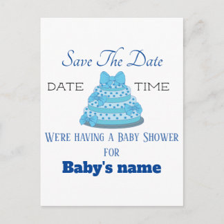 Postale Carte de sauvegarde de la date pour la douche de b