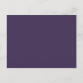 Postale Carte de sauvegarde de mariage violet de script à (Dos)