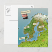 Postale Carte de Scandinave (Devant / Derrière)