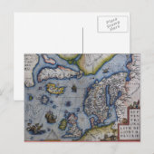 Postale Carte de Scandinavie du XVIe siècle (Devant / Derrière)