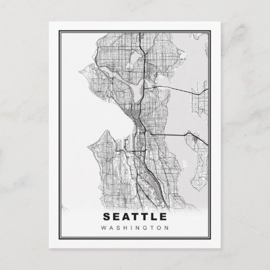 Postale Carte de Seattle (Devant)