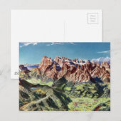 Postale Carte de secours des Dolomites vintages Italie (Devant / Derrière)