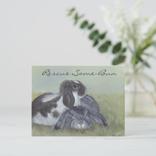 Postale Carte de Secourt de lapin (Debout devant)