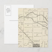 Postale Carte de section du comté de T17S R25E Tulare (Devant / Derrière)