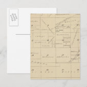 Postale Carte de section du comté de T24S R22E Tulare (Devant / Derrière)
