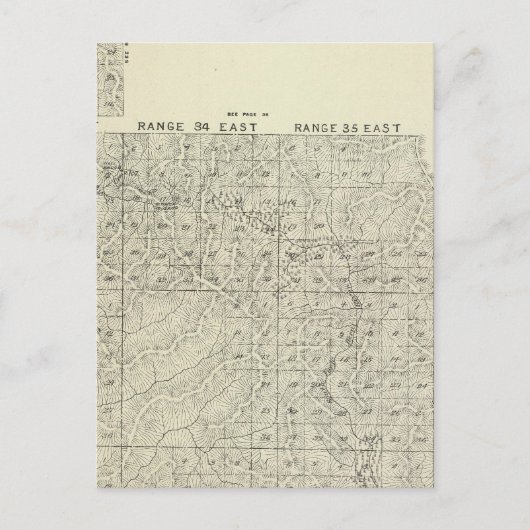 Postale Carte de section du comté de Tulare T1820S R3236E (Devant)