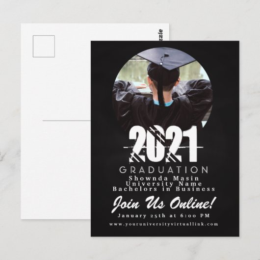 Postale Carte de sélection virtuelle moderne (Devant / Derrière)