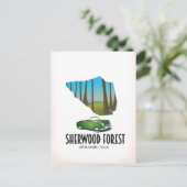 Postale Carte de Sherwood Forest Nottinghamshire (Debout devant)