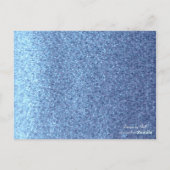 Postale Carte de Siège de Table à Paillettes Faux Bleu (Dos)