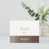 Postale Carte de Siège de Table à Paillettes Faux Rose (Debout devant)