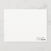 Postale Carte de siège de table de points de bordure noire (Dos)