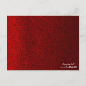 Postale Carte de Siège de Table Rouge Faux Paillettes (Dos)