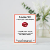 Postale Carte de signification de la pierre cristalline d' (Debout devant)