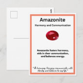 Postale Carte de signification de la pierre cristalline d' (Devant / Derrière)