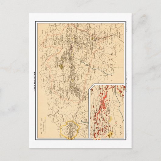 Postale Carte de Simla & Jutogh, Inde britannique. (Devant)